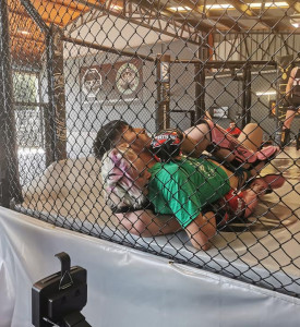 An image of two wrestlers training.